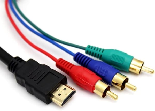 1M HDMI til 3 RCA han AV-kabel 1080P forgyldt lyd- og videoadapterledning
