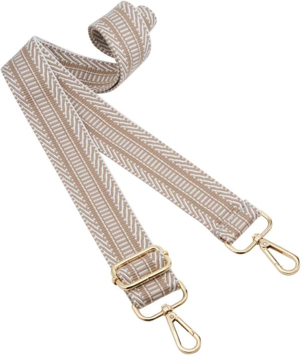 Justerbar bred axelrem i canvas 73-125 cm för crossbody-väskor