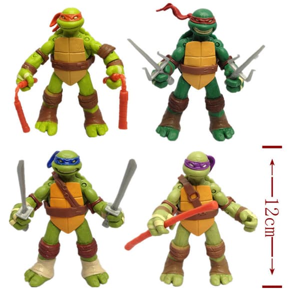 4 st Ninja Turtles PVC actionfigurer tecknad karaktär samlarleksaksset