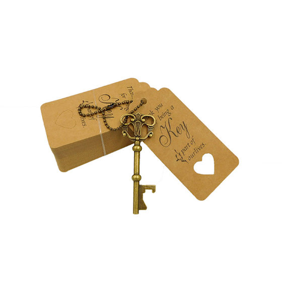 50 st Retro nyckel Bröllopsfavoriter Flasköppnare Gäst Souvenir Present Set