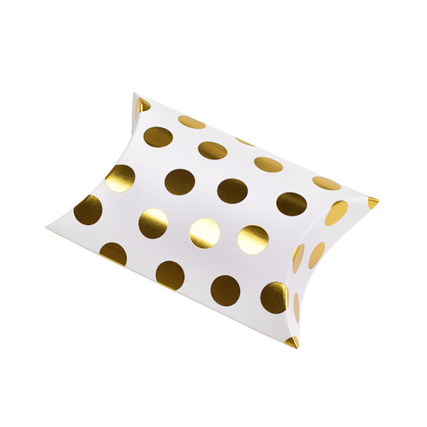 50 st guldkuddar Godislådor Favor Box Kreativa papper godislådor för bröllopsfödelsedagsfest
