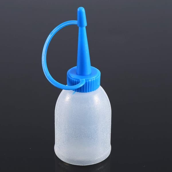 6-pakning 30 ml klemflasker med lang tut for hobby og DIY