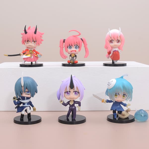 6 stk. That Time I Got Reincarnated as a Slime figur-sæt 8 cm