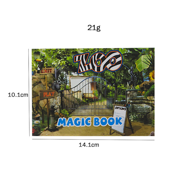 Magic 3D stereoskopisk filmbok Magic trick Magiker Närbild Rekvisita Jippon busverktyg