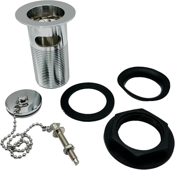 32 mm slisset servantavløp med plugg og kjede for baderomsservant