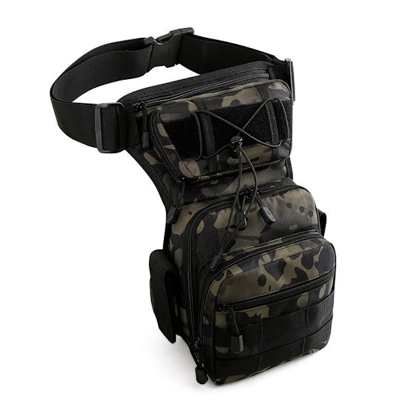 Camoflage Ben Bag Drop Midjeväska, lår Fanny Pack för resor utomhus