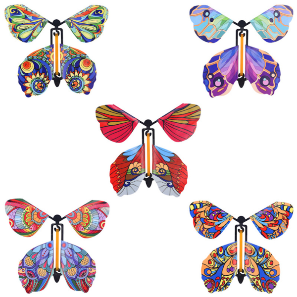 5 st Flying Butterfly Magic Trick Trollkarl Närbild Rekvisita Jippon Skämtverktyg