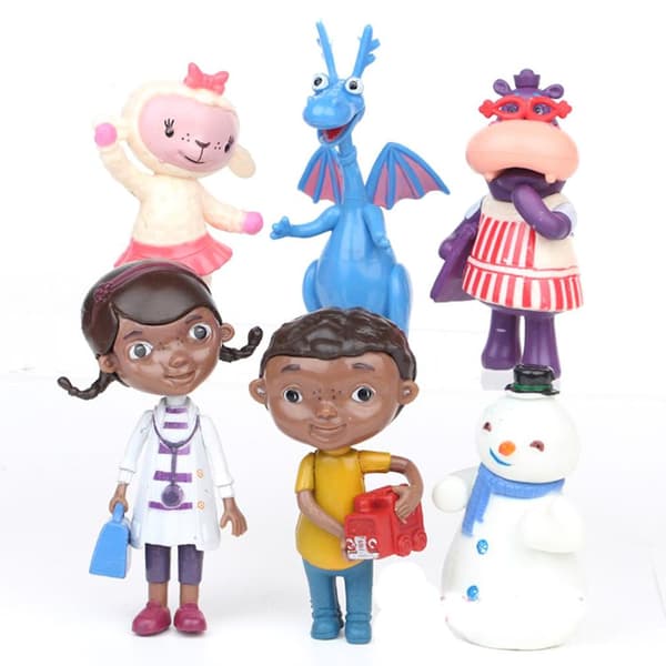 6 stk. Figursett Doc McStuffins Leke Dukke Anime Samling