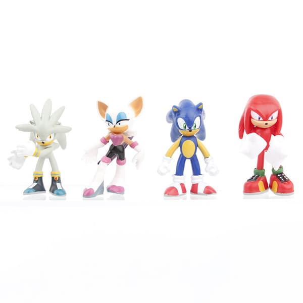12 st Sonics tecknade PVC-figurer samlarset för skrivbordsdisplay