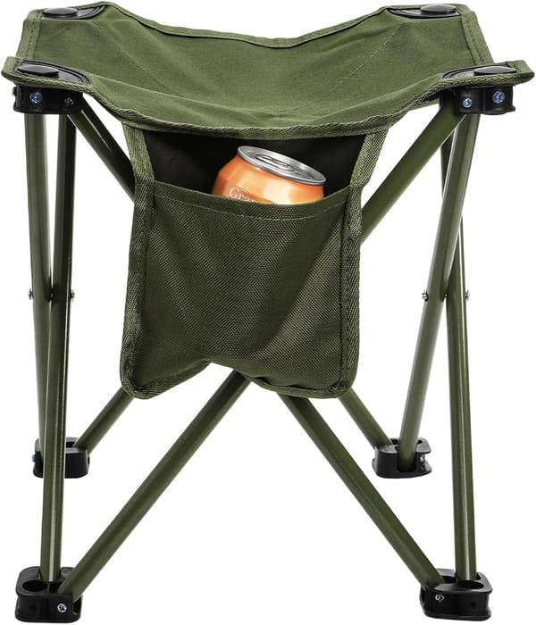 2-pack gröna hopfällbara campingpallar 33 x 33 x 33 cm med bärväska