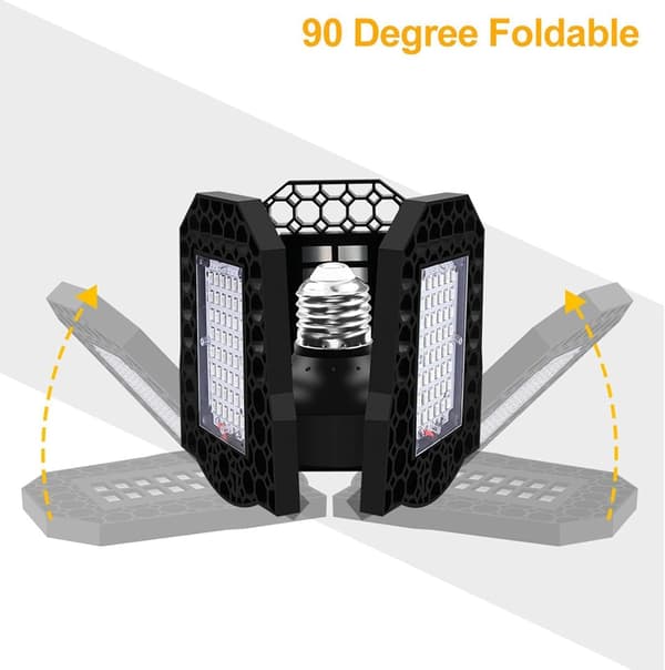 126 LED Full Spectrum Vækstlys, 3-panels foldbar lampe til indendørs planter