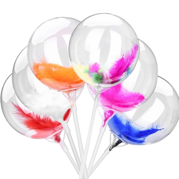 10st Ljusfjäder LED-ljusballonger Festivaldekor Set Festdekoration