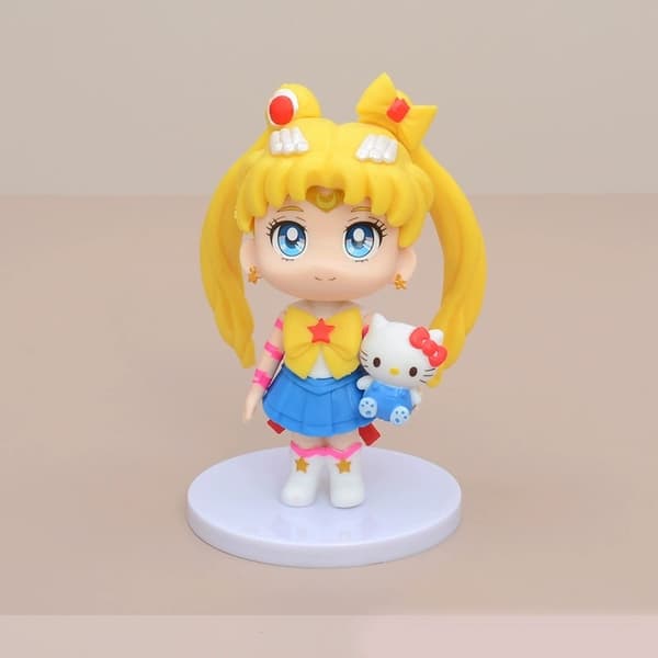 6 stk. Sailor Moon Usagi Ami PVC Chibi figur-udstillingssæt 9-11 cm