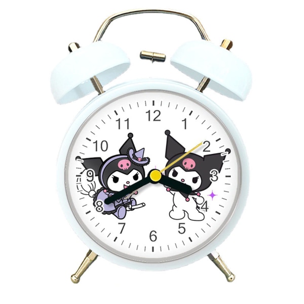 Kuromi Twin Bell Anime Alarm Clock Non Ticking Analog Bell Clock