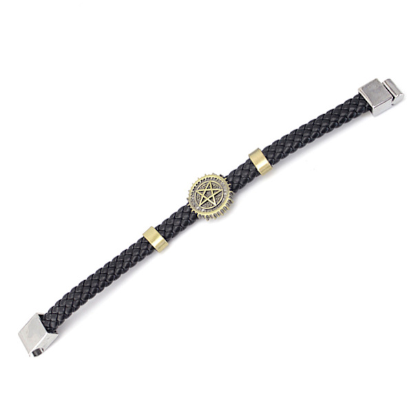 Svart Butler Läderarmband Armband Party Sportarmband för män kvinnor