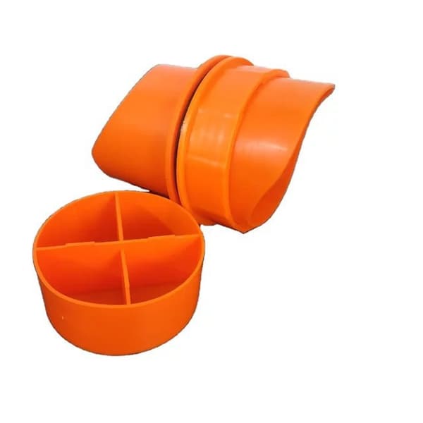 Automatisk Fjerkræ Pro Foderautomat Kylling And Tyngdekraft Foderdispenser Orange