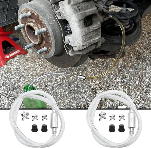 3-pack set med bromsluftningsslangar med envägsventil för bil, cykel och motorcykel