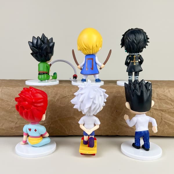 6 stk. Hunter x Hunter Chibi PVC-figurer 10 cm Anime-karaktermodelsæt
