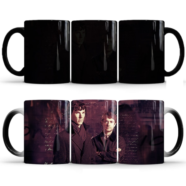 Sherlocks Detetive färgskiftande mugg Keramisk kaffemugg Thermal tekopp Nyhetspresent