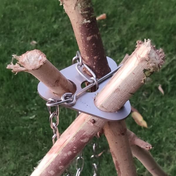 Udendørs Camping Tripod Kædesæt, Rustfrit Stål Grydeophæng