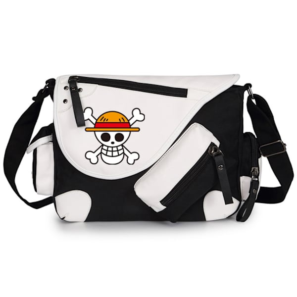 Luffy axelväska Skull Type Canvas Cross Body Messenger Bag 36x11x26cm