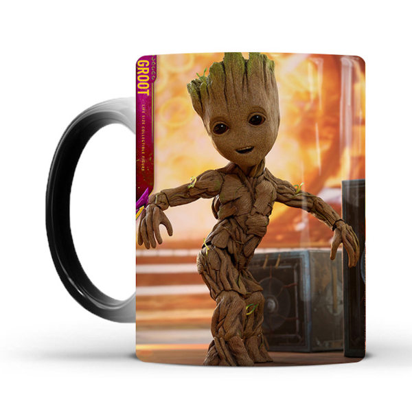 I Am Groot färgskiftande mugg Keramisk kaffemugg Thermal tekopp Nyhetsgåva