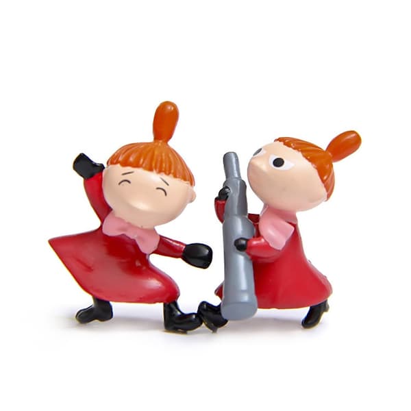 2 st Mumin Anime Figur Leksak Samling Modell Dekoration Samlarobjekt Staty