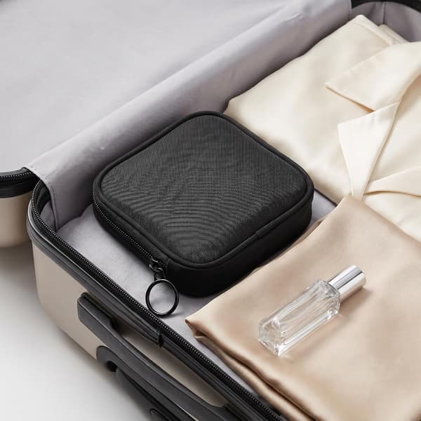 2-pak mini mesh-makeuptasker, kosmetik-organizer til rejser med lynlås
