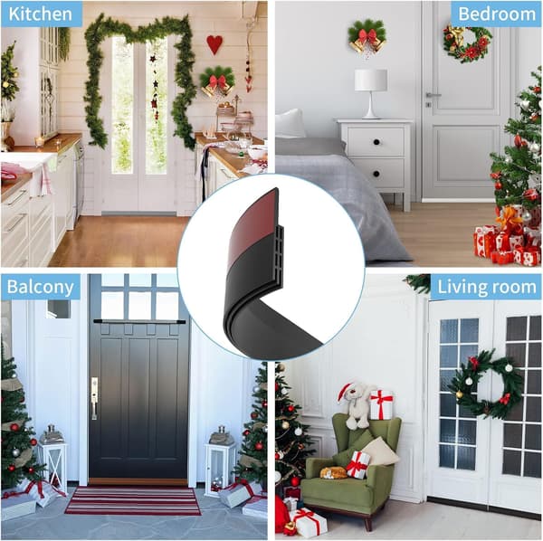 2-pack dörrtätningslist, 99 x 5 cm självhäftande tätningslist för dörr