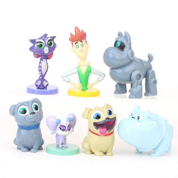 7st/lot Puppy Dog Pals Figurleksaker Tårtdekoration