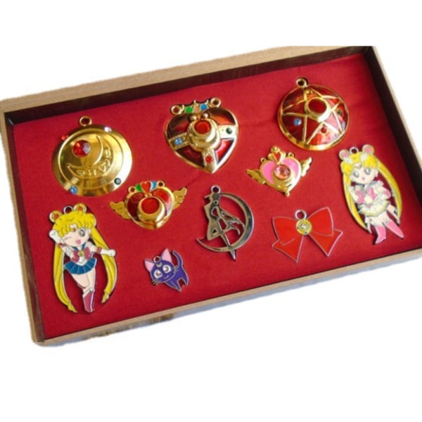 Conjunto de pingte de colar Sailor Moon pingte de chaveiro