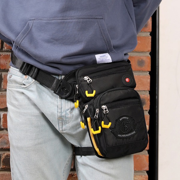 Outdoor Tactical Ben Bag Drop Midjeväska, lår Fanny Pack för resor utomhusridning