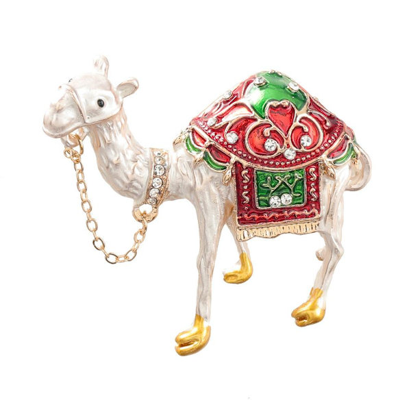 Söt Brosch Pin Camel Corsage Diamant Inläggning Målad Legering Dam Brosch