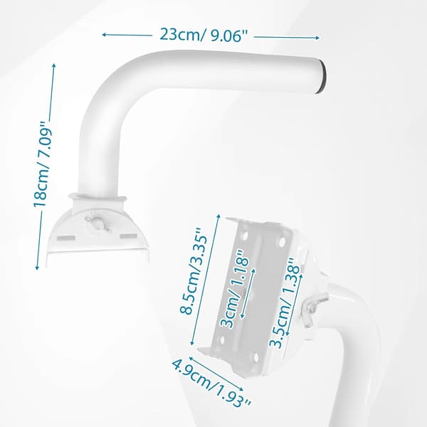 2-pack universella trådlösa bryggfästen, utomhus J-stångsmonteringsfästen