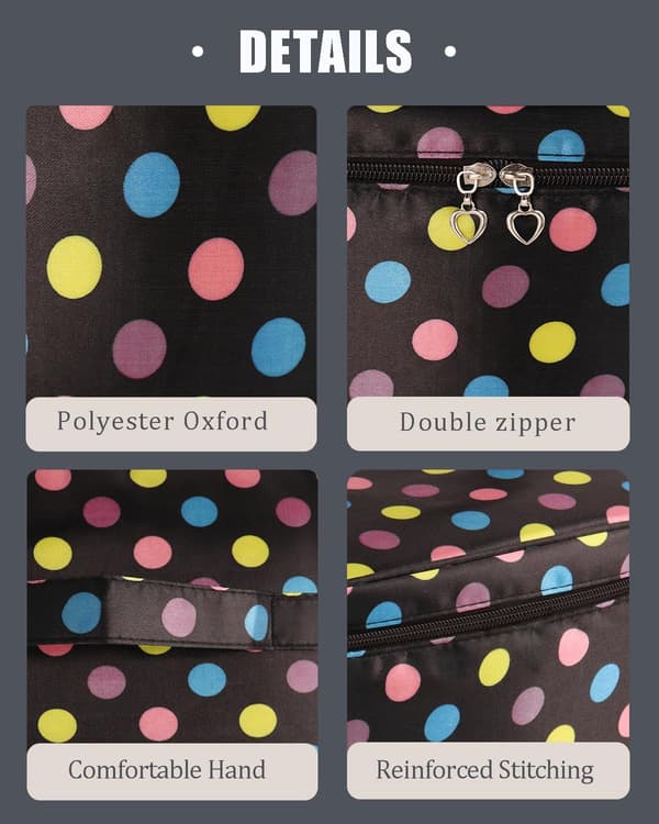 Stor makeuptaske med børsteholder, vandtæt kosmetik-organizer til rejser