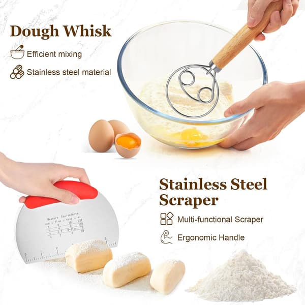 Surdegsstartkit med jäskorg och set med brödbakningsverktyg