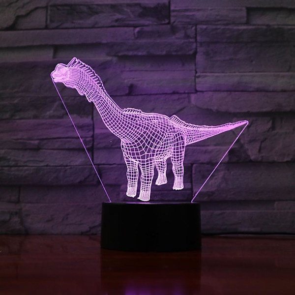 Dinosaurie Tanystropheus 3D LED Nattljus Sovrumsbordslampa Färgbyte