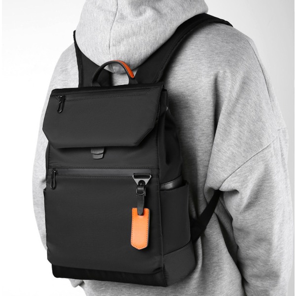 14 tums bärbar ryggsäck Casual resväska Skolbokväska för man black