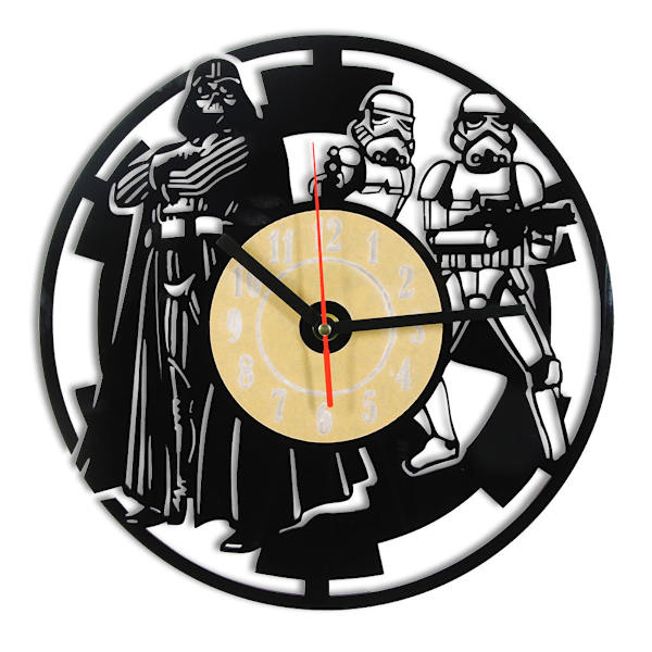 Dath Vader Stormtroopers Vinyl Väggklocka Record Klocka Retro Dekor Väggkonstklocka
