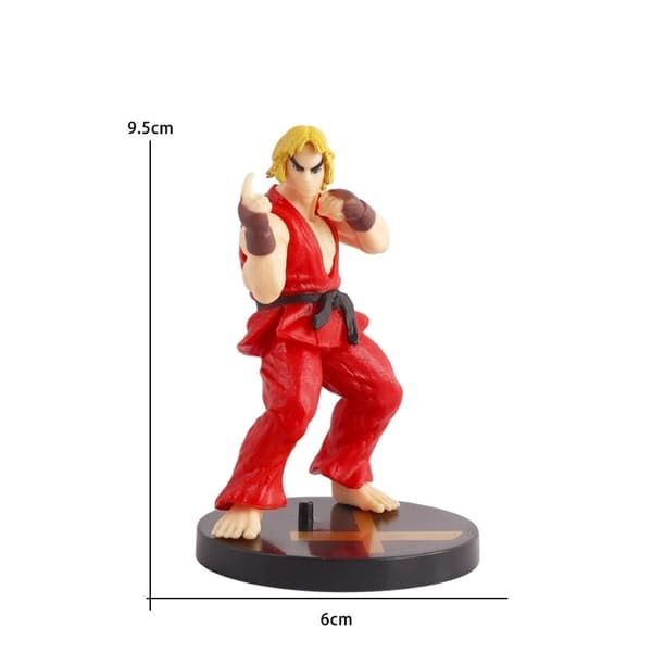 2 st Street Fighter Ryu & Ken figurer 9,5 cm PVC spel-samlarset