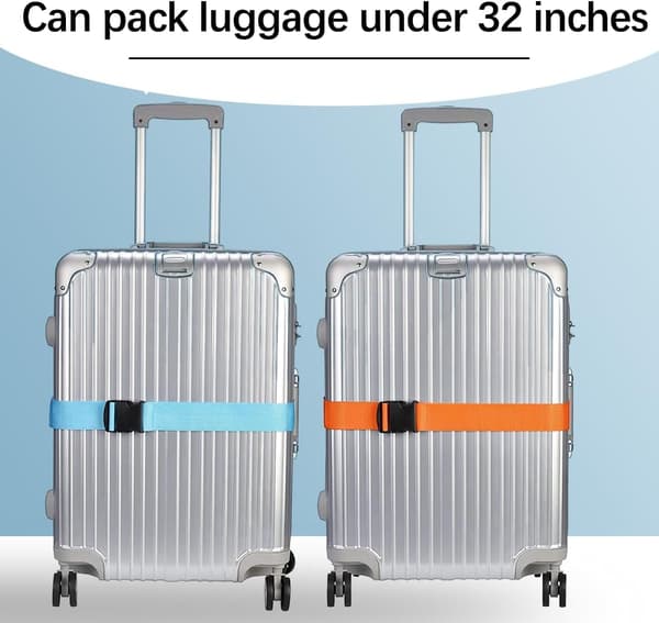 2-pack justerbara bagageremmar med snabbspännen för resväskor