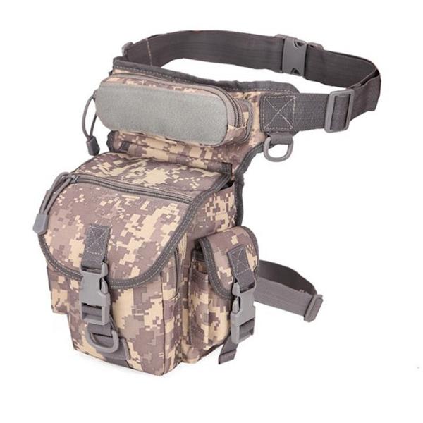 Män Oxford Camo benväska Drop midjeväska, lår Fanny Pack för resor utomhus ridning