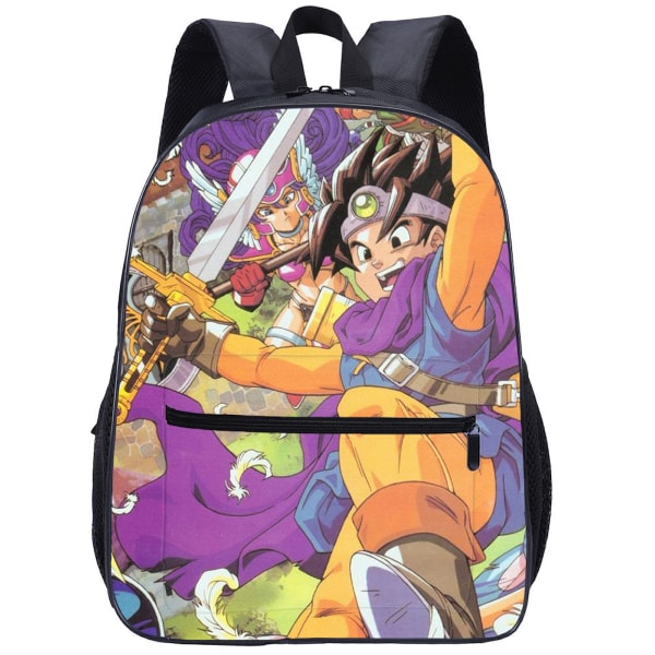 Dragon Quest Anime skolryggsäck Casual Daypack Ryggsäck Cool bokväska