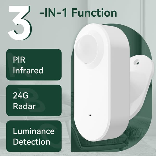 Tuya Zigbee 3.0 PIR 24G Radar Sensor til menneskelig tilstedeværelse, batteridrevet smart