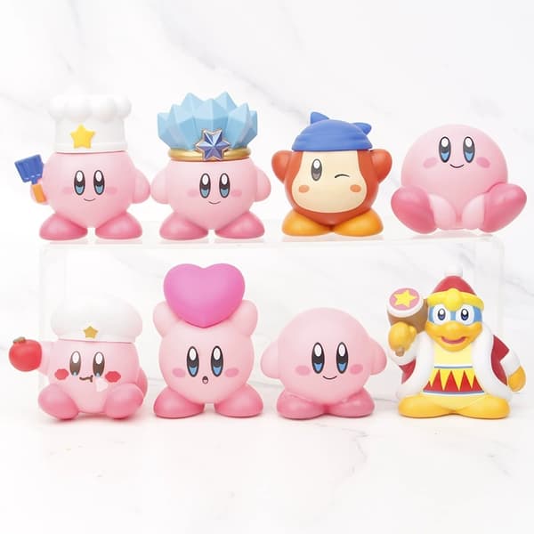 8 st Kirby Dream Land-figurer 6 cm PVC spelkaraktär samlarset