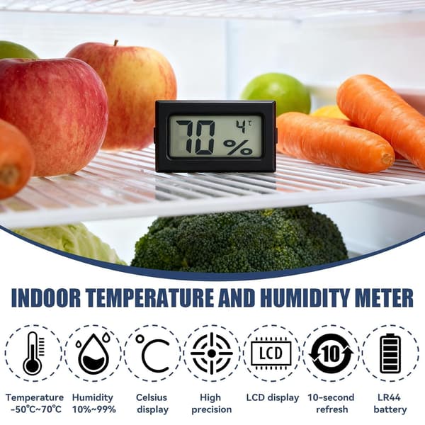 6-pakning digitalt termometer og hygrometer LCD-måler for romtemperatur og luftfuktighet