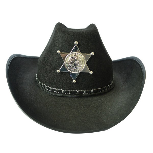 Festivalkeps Western Cowboy Hat Beach Solsäker Resande- Cap Star Hat Sheriff Hat