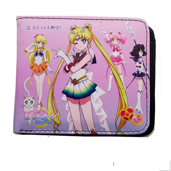 Sailor Moon Anime Plånbok Bifold Kort plånbok plånbok med myntficka