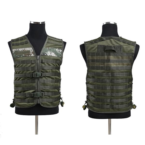 Tactical Vest Outdoor Molle Jaktväst Justerbar modulär utrustning för träningsspel