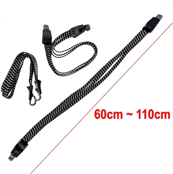 3-pack 60 cm 3-vägs cykelremmar med krokar för cykelbagage
